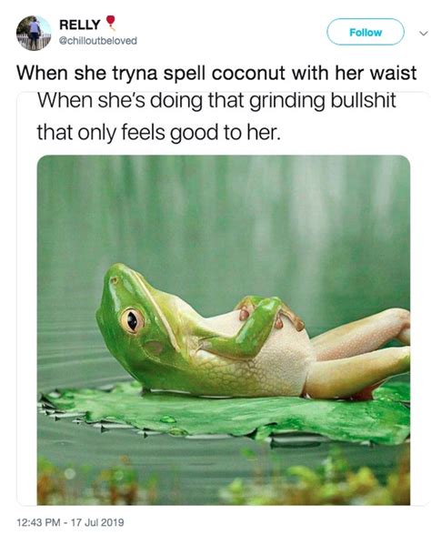 Spell coconut with your waist